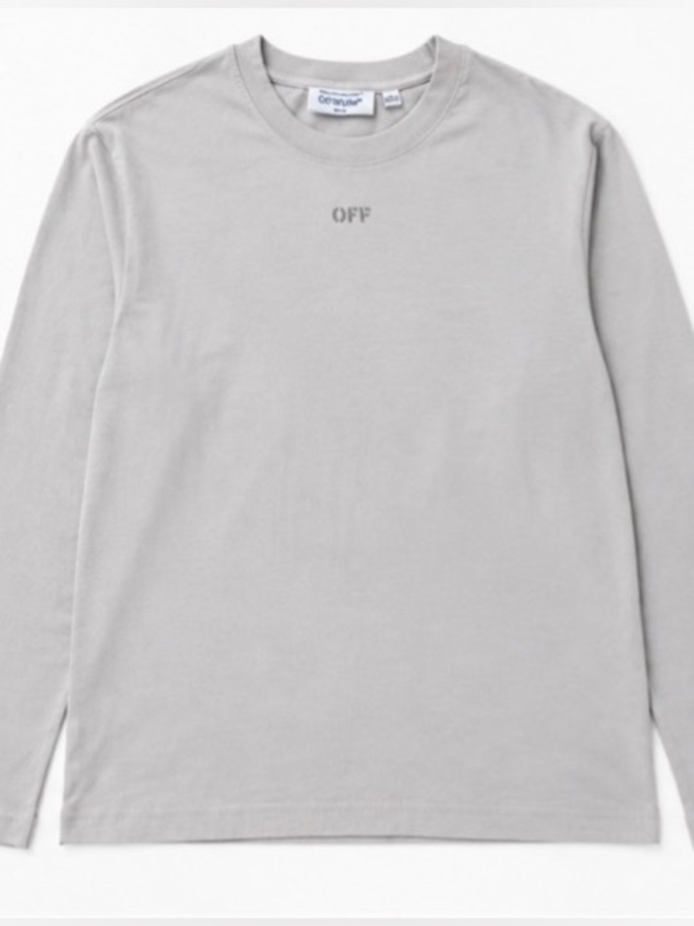 Off-White Long Sleeve Crewneck Tee in Off-White